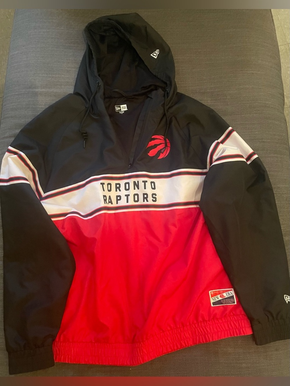 Like New - Toronto Raptors Quarter (1/4) Zip Windbreaker Spring/Fall Jacket